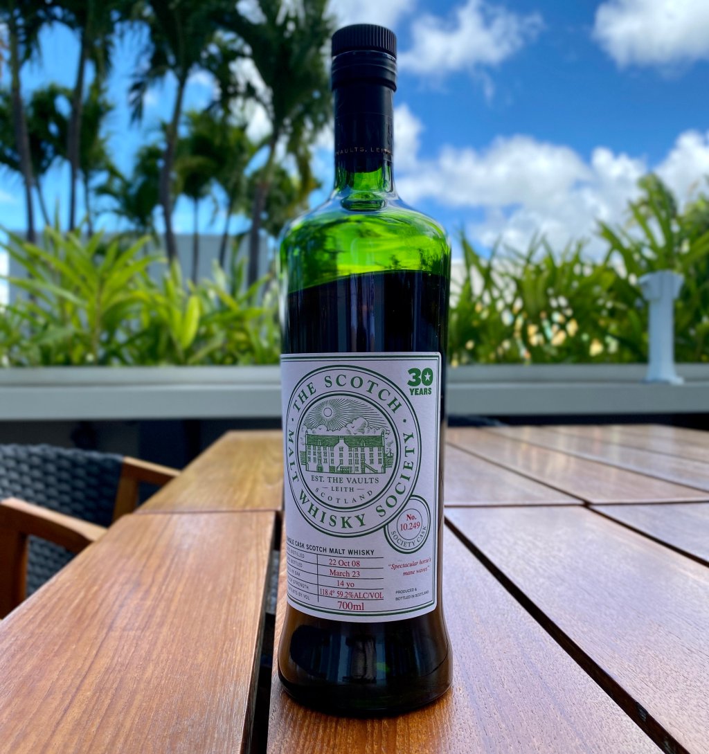 Bunnahabhain 14 Year (2008), SMWS 10.249 “Spectacular horse’s mane&nbsp;waves”