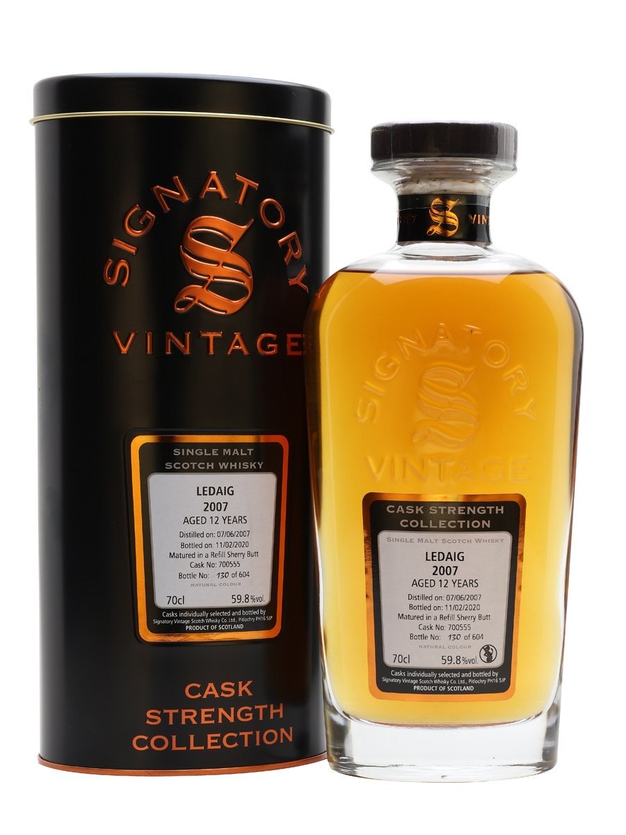 Ledaig 12 Year; Signatory Vintage Cask Strength&nbsp;Collection