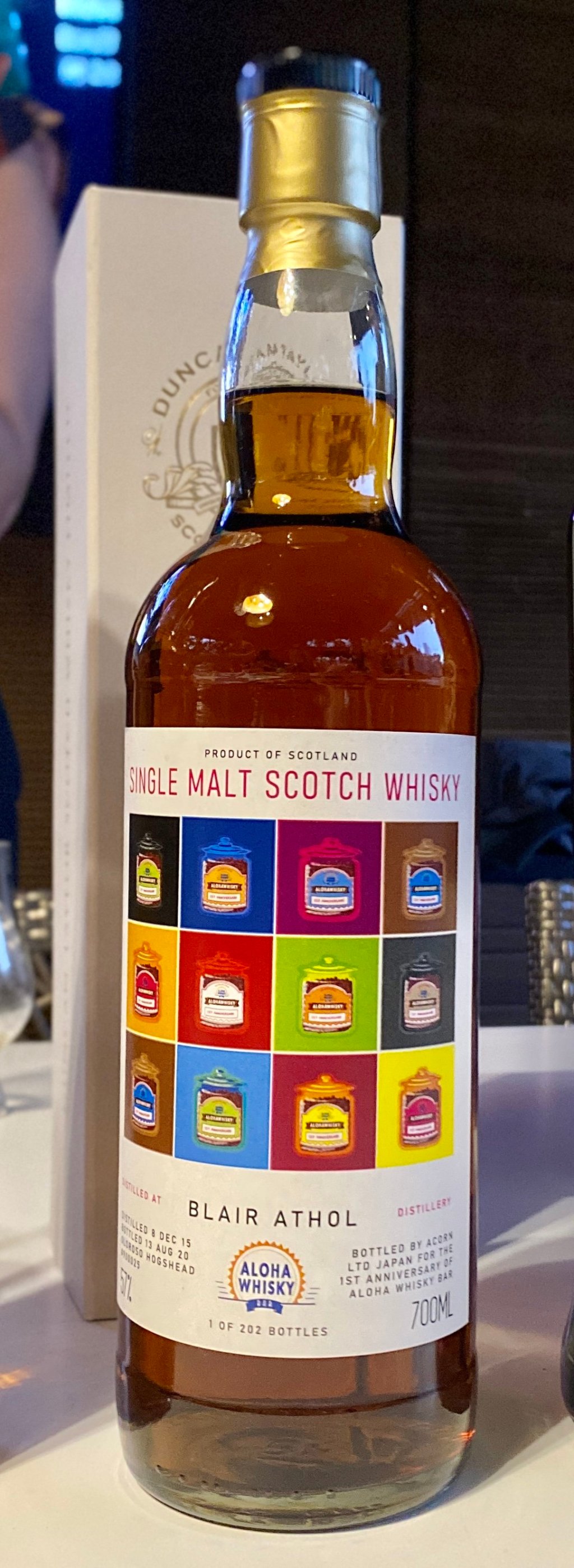 Blair Athol 4 Year (2015), Acorn Cask 900025 for Aloha Whisky Bar 1st&nbsp;Anniversary