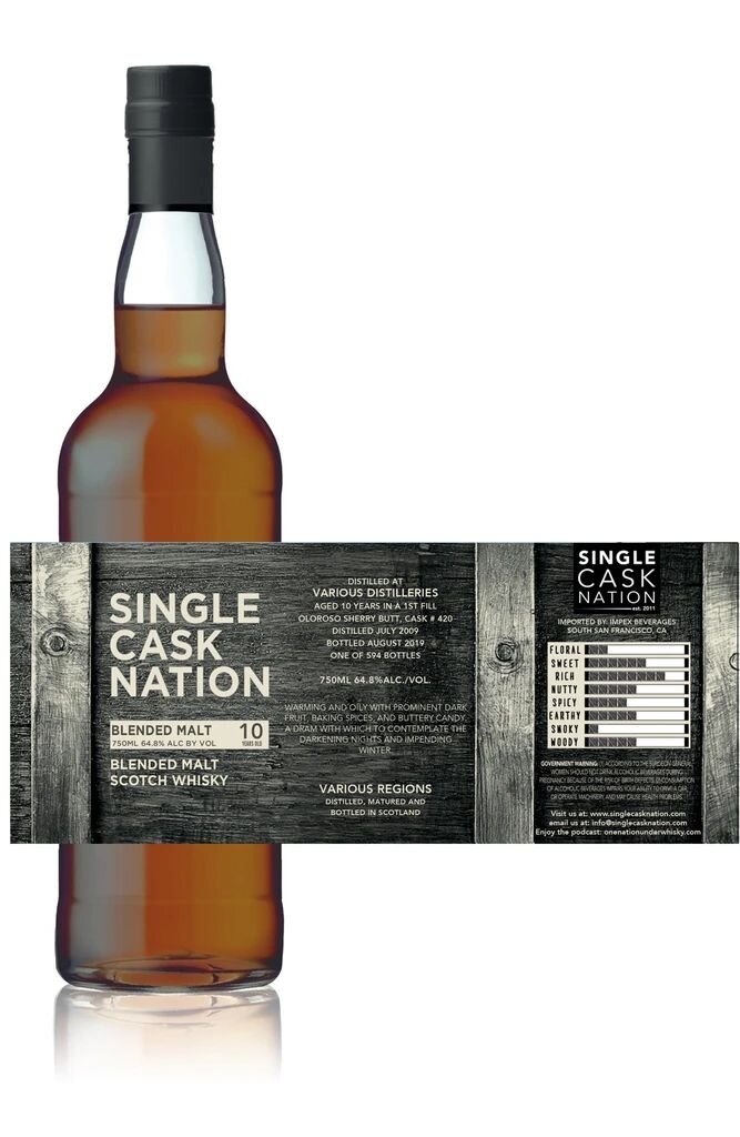 Single Cask Nation 10 Year Blended&nbsp;Malt