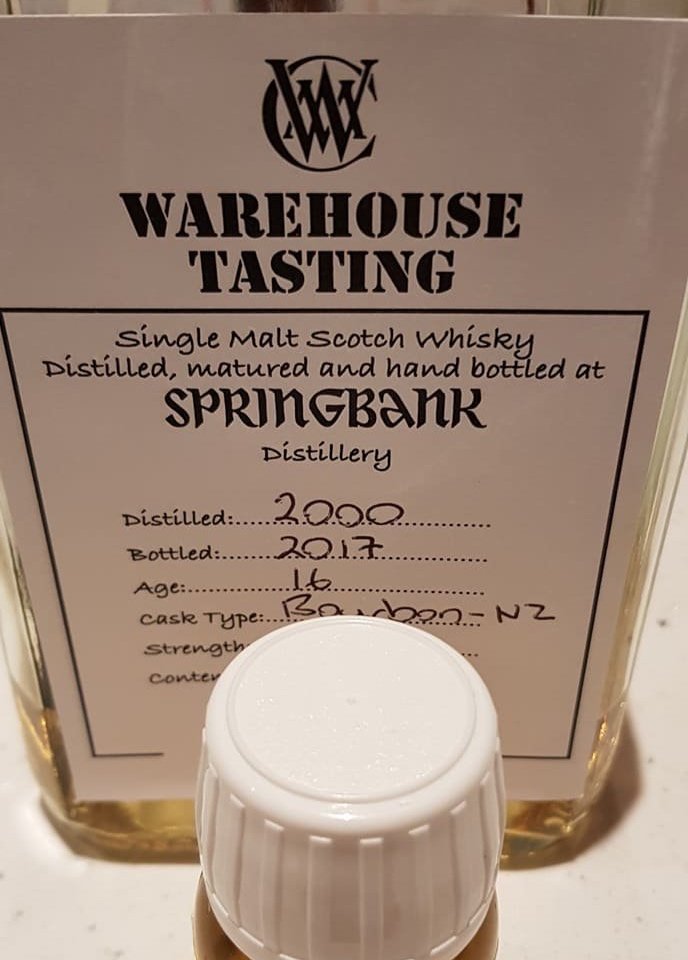 Springbank 16 Year (2000), Cadenhead’s Warehouse Tasting Cask&nbsp;840