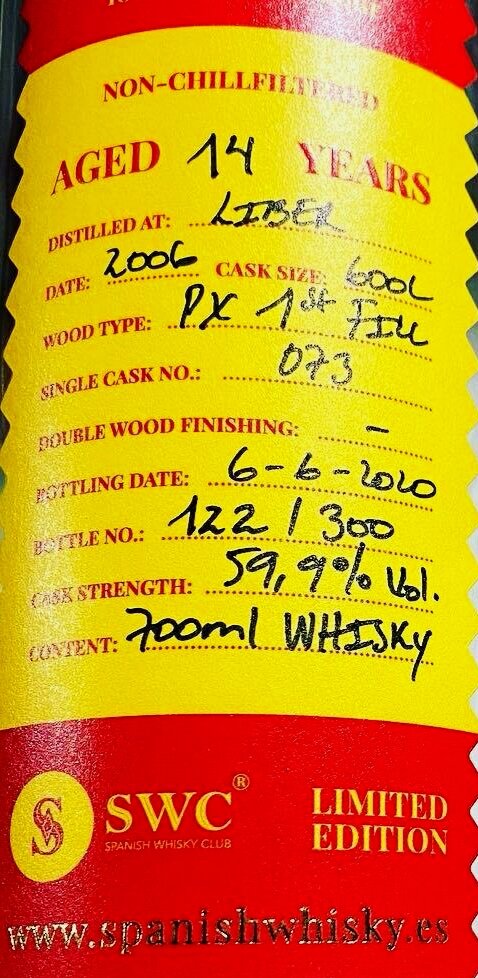 Liber 14 Year (2006), Spanish Whisky&nbsp;Club