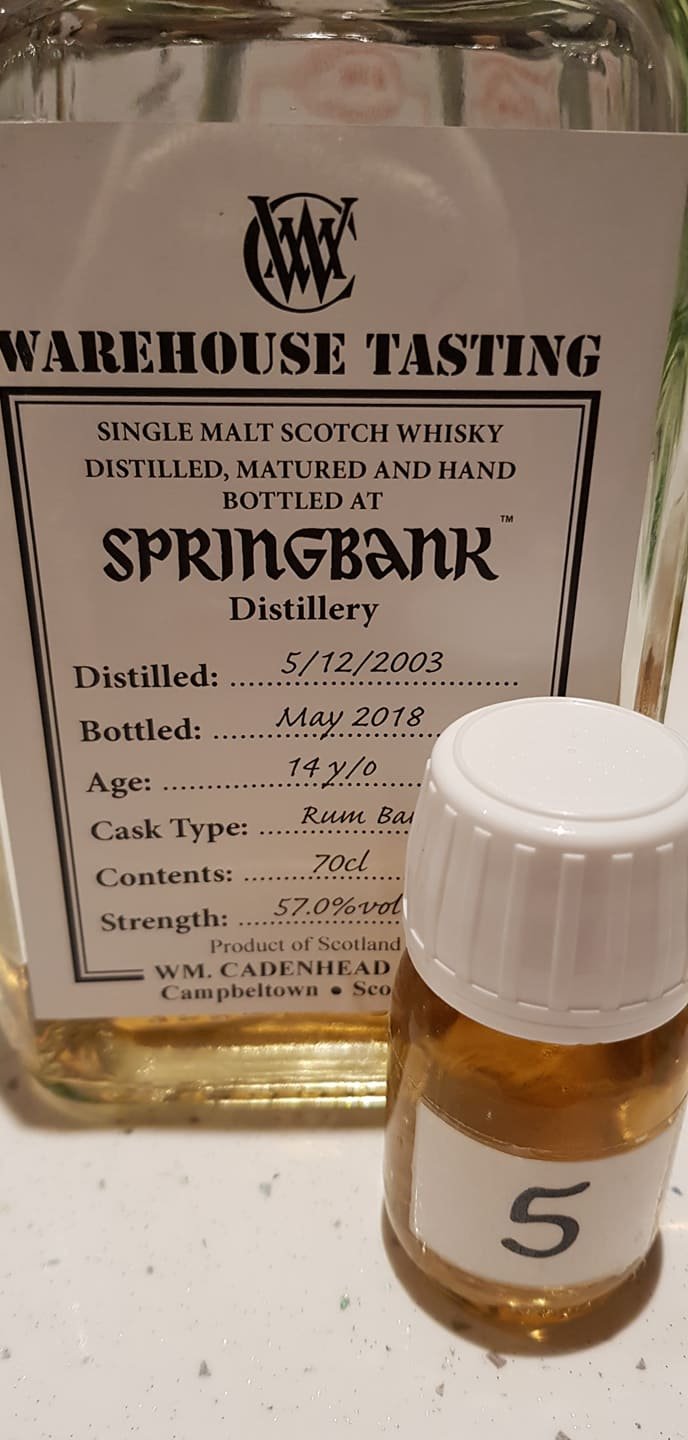 Springbank 14 Year (2003), Cadenhead’s Warehouse&nbsp;Tasting