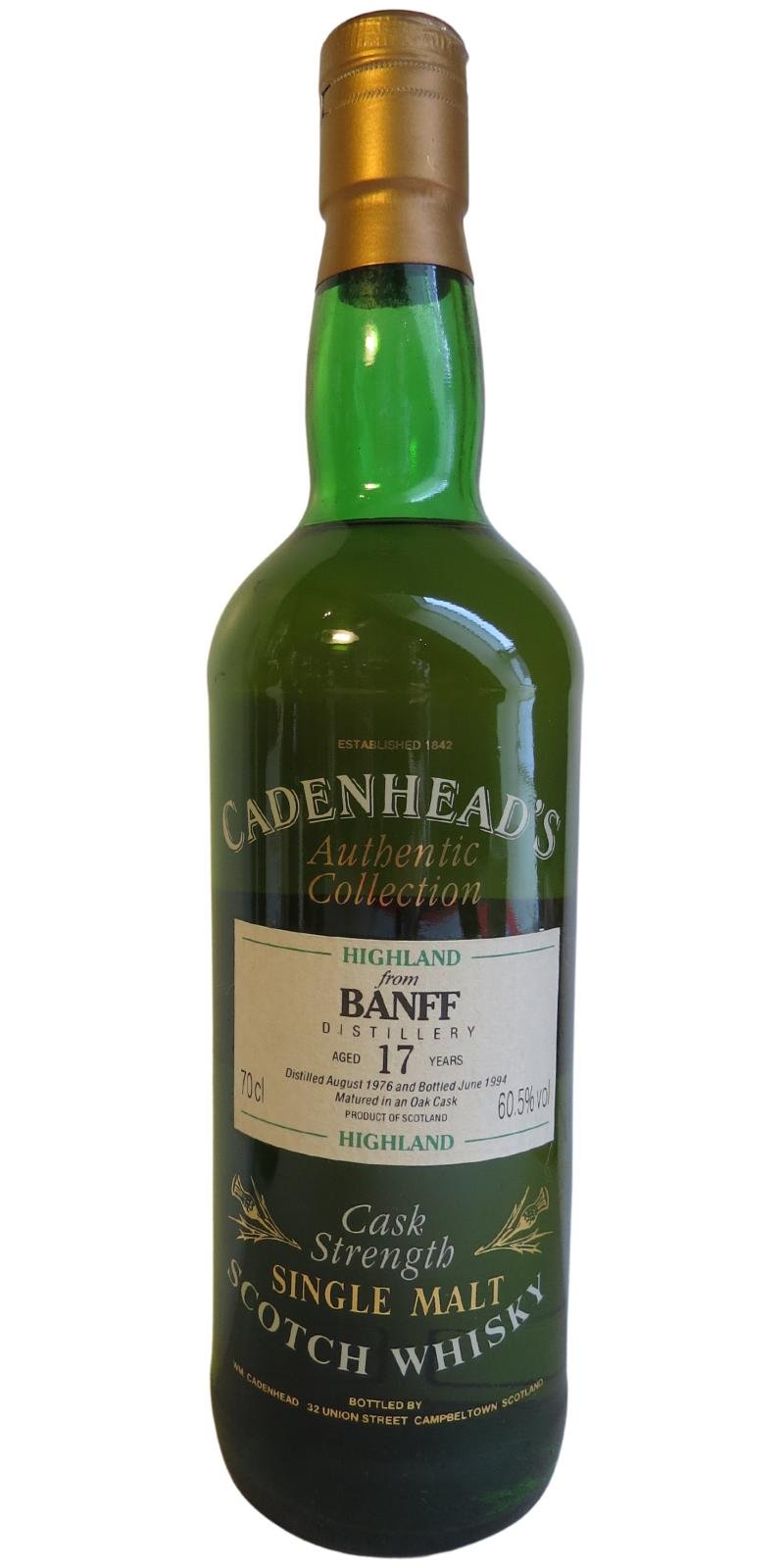 Banff 17 Year (1976), Cadenhead’s Authentic&nbsp;Collection