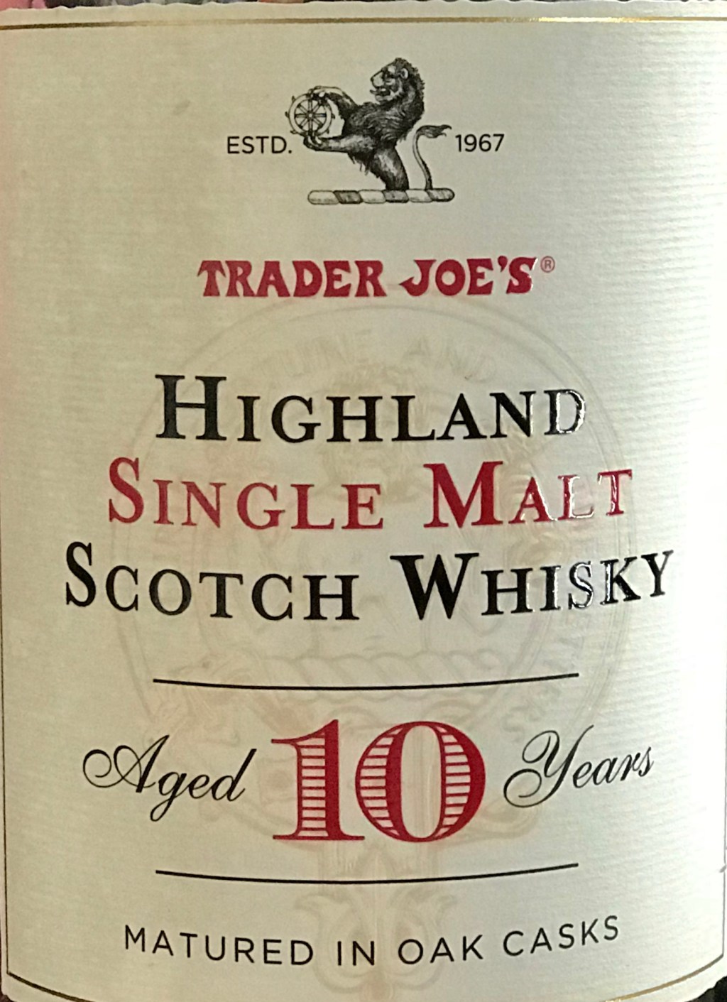 Trader Joe’s 10 Year Highland Single&nbsp;Malt