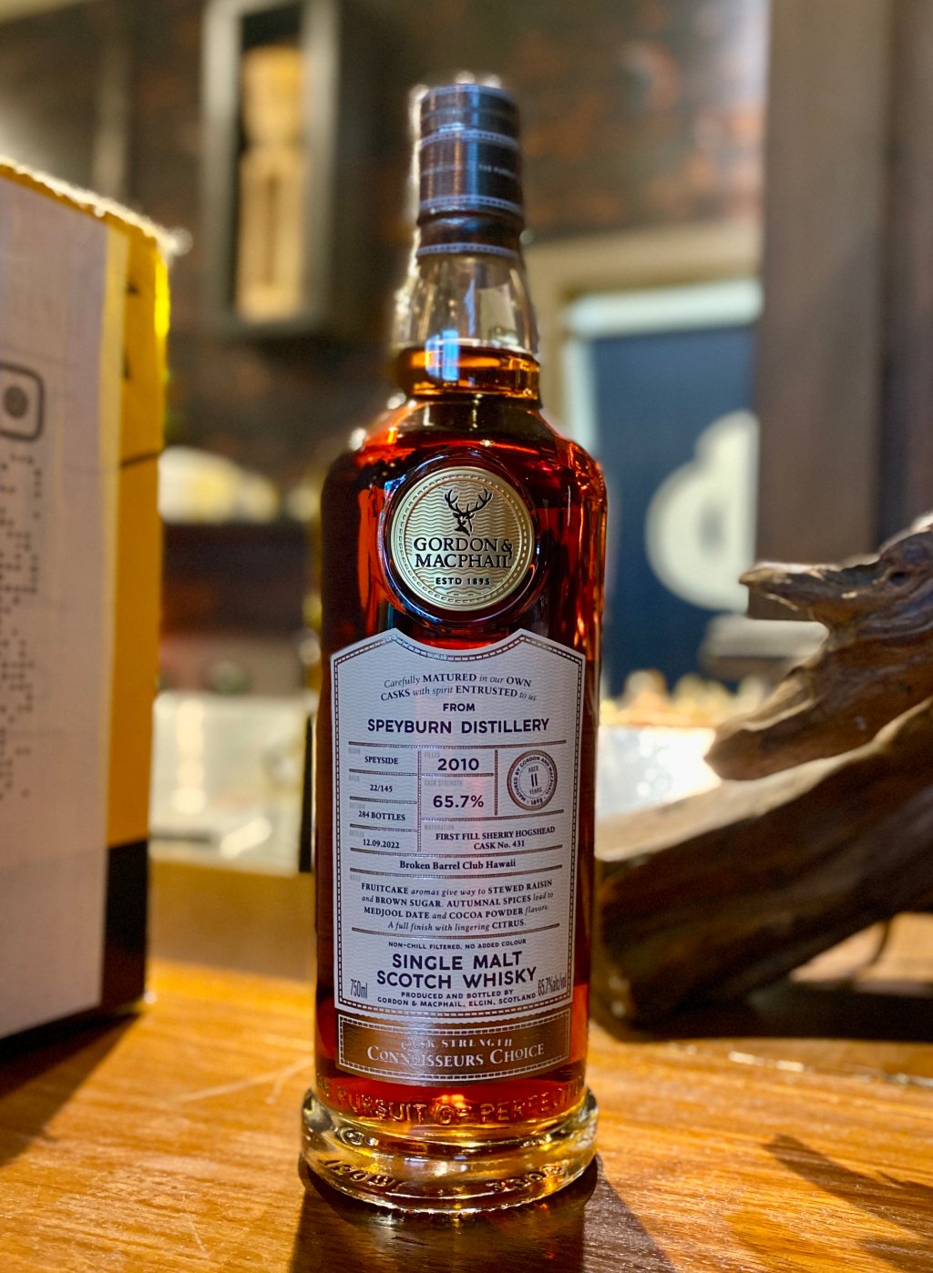 Speyburn 11 Year (2010), Gordon & MacPhail Cask 431 for Broken Barrel&nbsp;Club