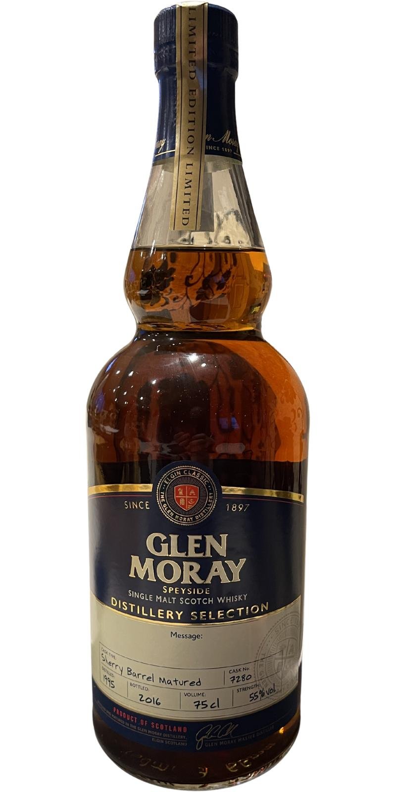 Glen Moray 21 Year (1995), Cask 7280 for&nbsp;Spec’s