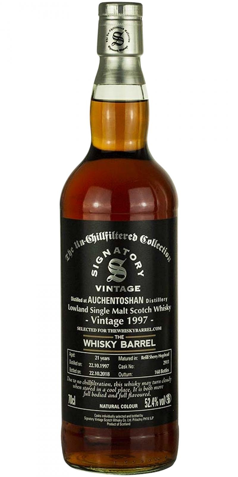 Auchentoshan 21 Year (1997), Signatory Vintage for The Whisky&nbsp;Barrel