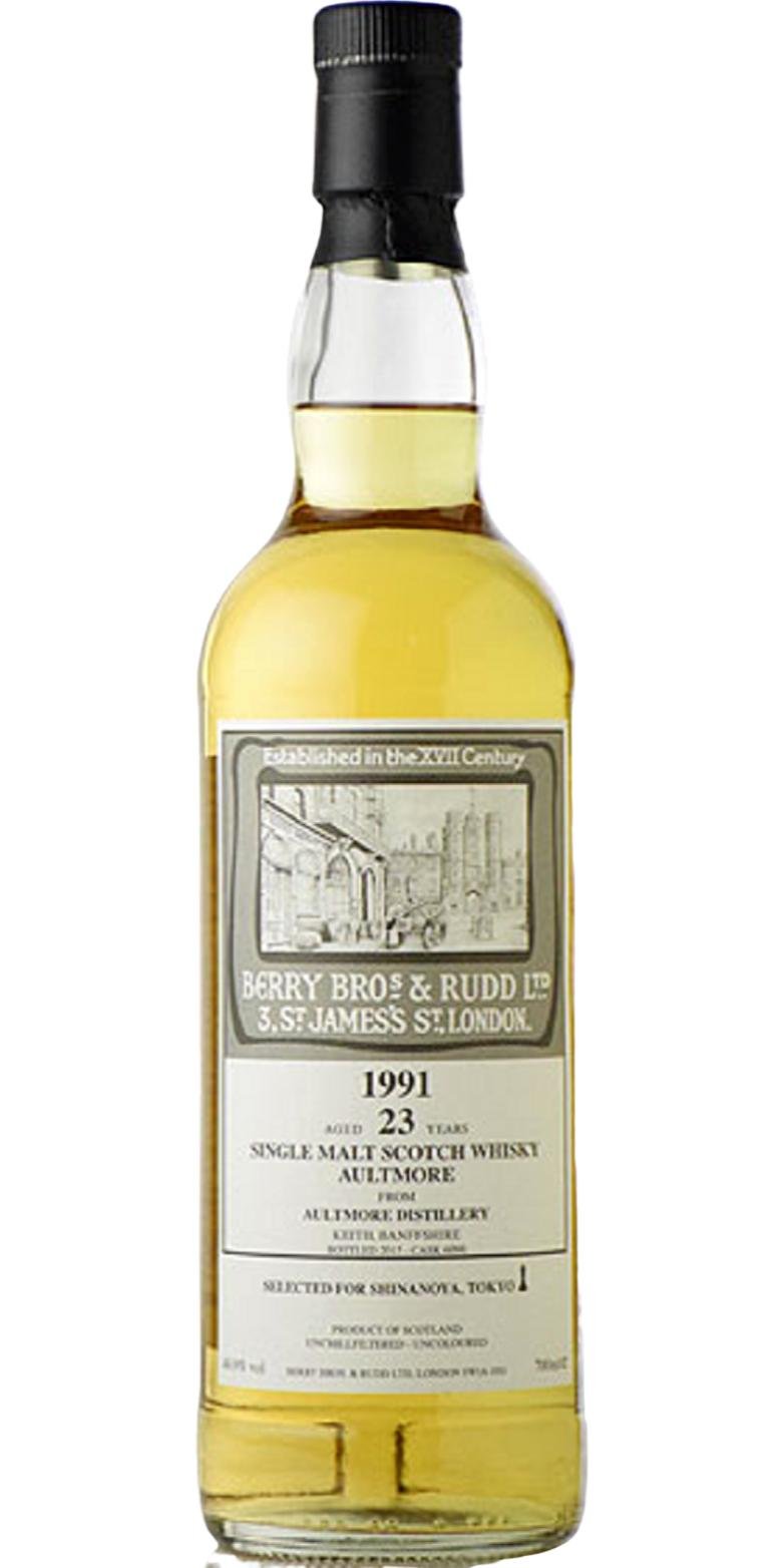Aultmore 23 Year (1991), Berry Bros & Rudd for&nbsp;Shinanoya