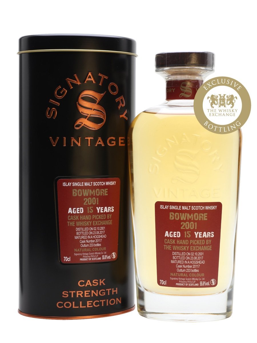 Bowmore 15 Year (2001), Signatory Vintage Cask 20117 for The Whisky&nbsp;Exchange