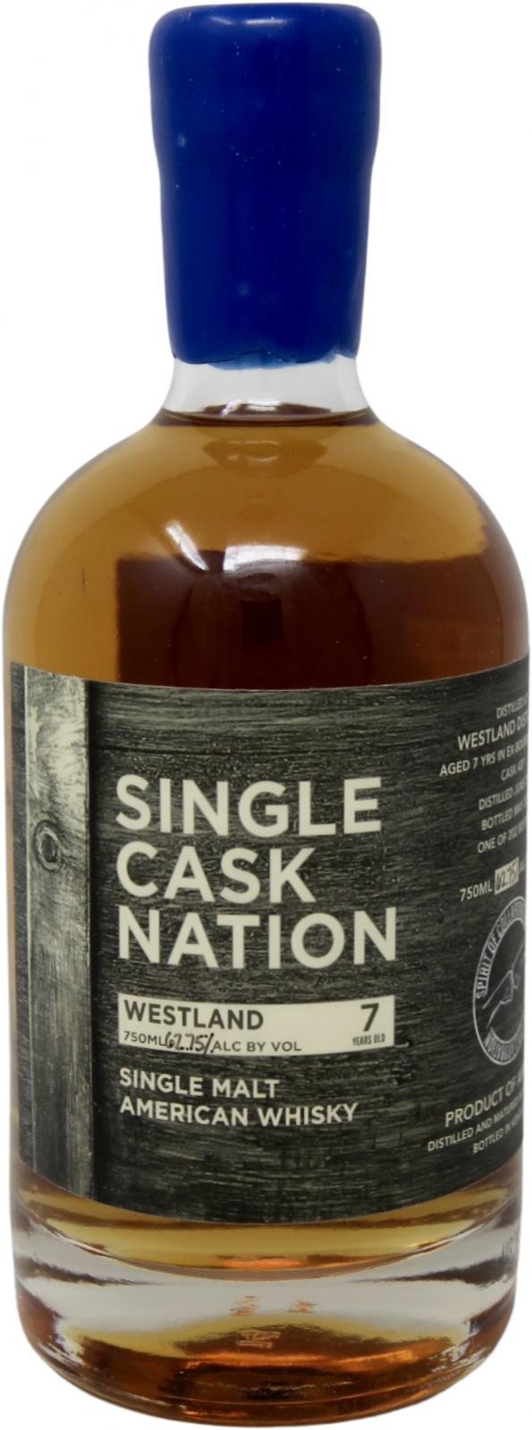 Westland 7 Year (2013), Single Cask&nbsp;Nation