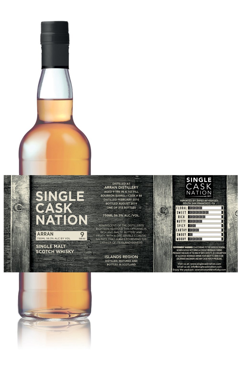 Arran 9 Year; Single Cask&nbsp;Nation