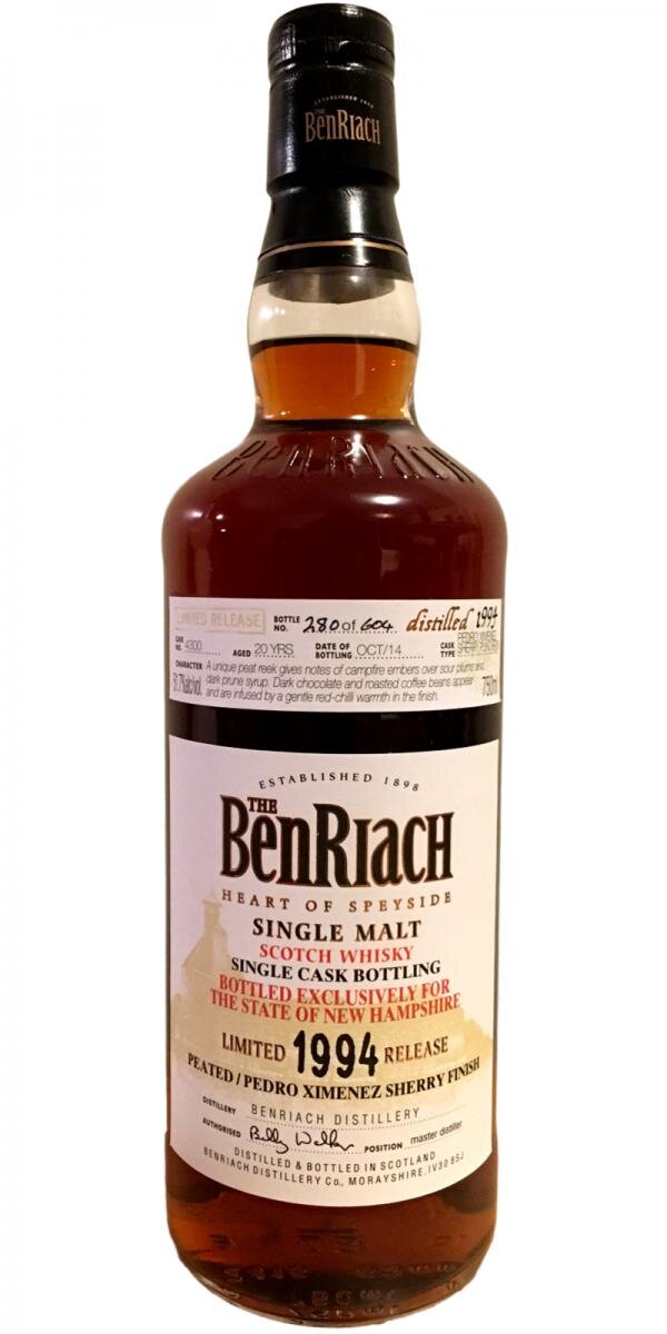 BenRiach 20 Year (Peated PX), State of New Hampshire&nbsp;Exclusive