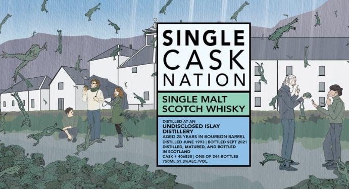 Laphroaig 28 Year (1993), Single Cask Nation “Laughing&nbsp;Frog”