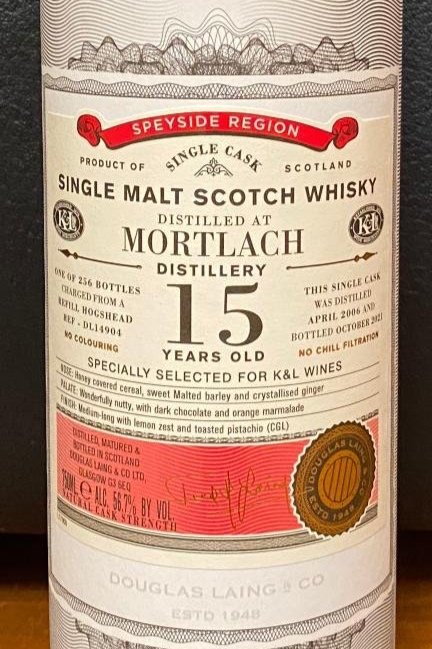Mortlach 15 Year (2006), Douglas Laing for&nbsp;K&L
