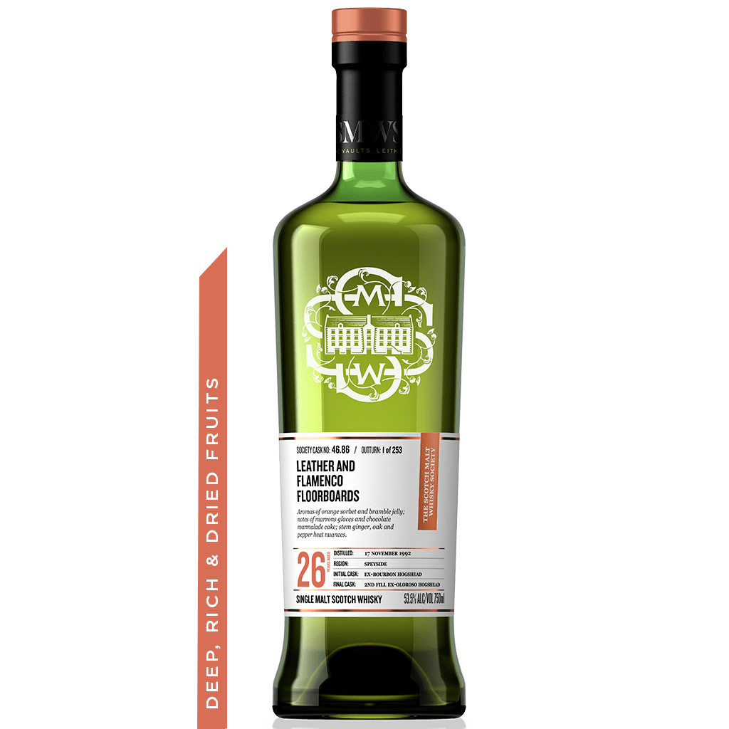 Glenlossie 26 Year SMWS 46.86 “Leather and flamenco&nbsp;floorboards”