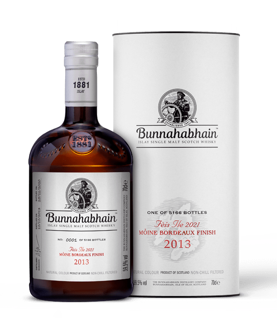 Bunnahabhain Mòine 8 Year Bordeaux Finish Fèis Ìle&nbsp;2021