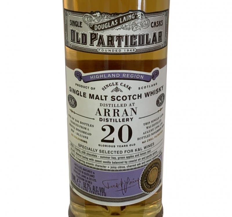 Arran 20 Year (1996), Douglas Laing Cask DL11492 for&nbsp;K&L