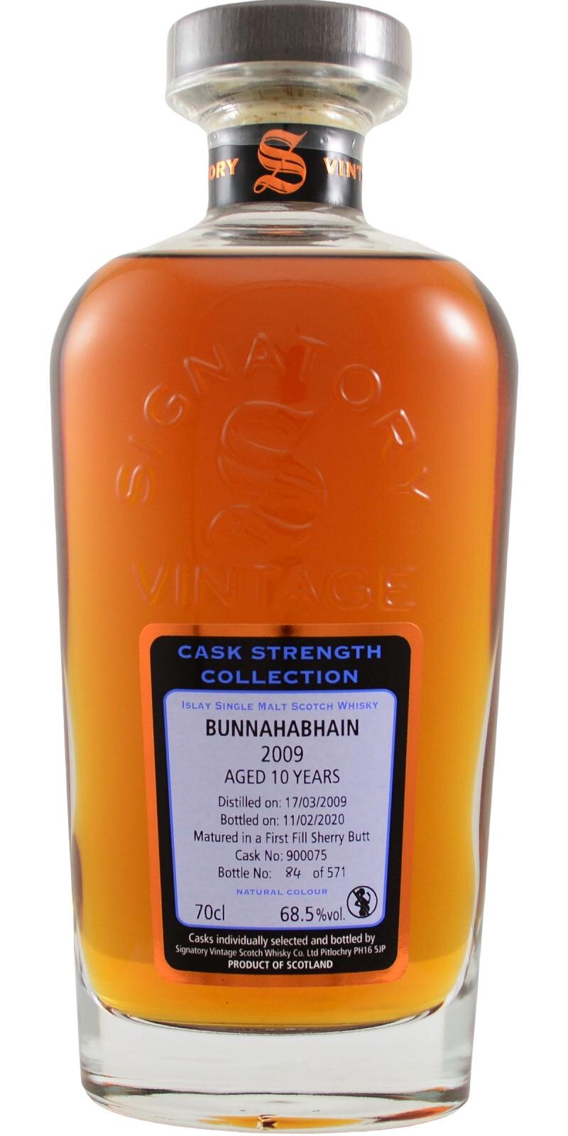 Bunnahabhain 10 Year, Signatory Vintage Cask Strength&nbsp;Collection