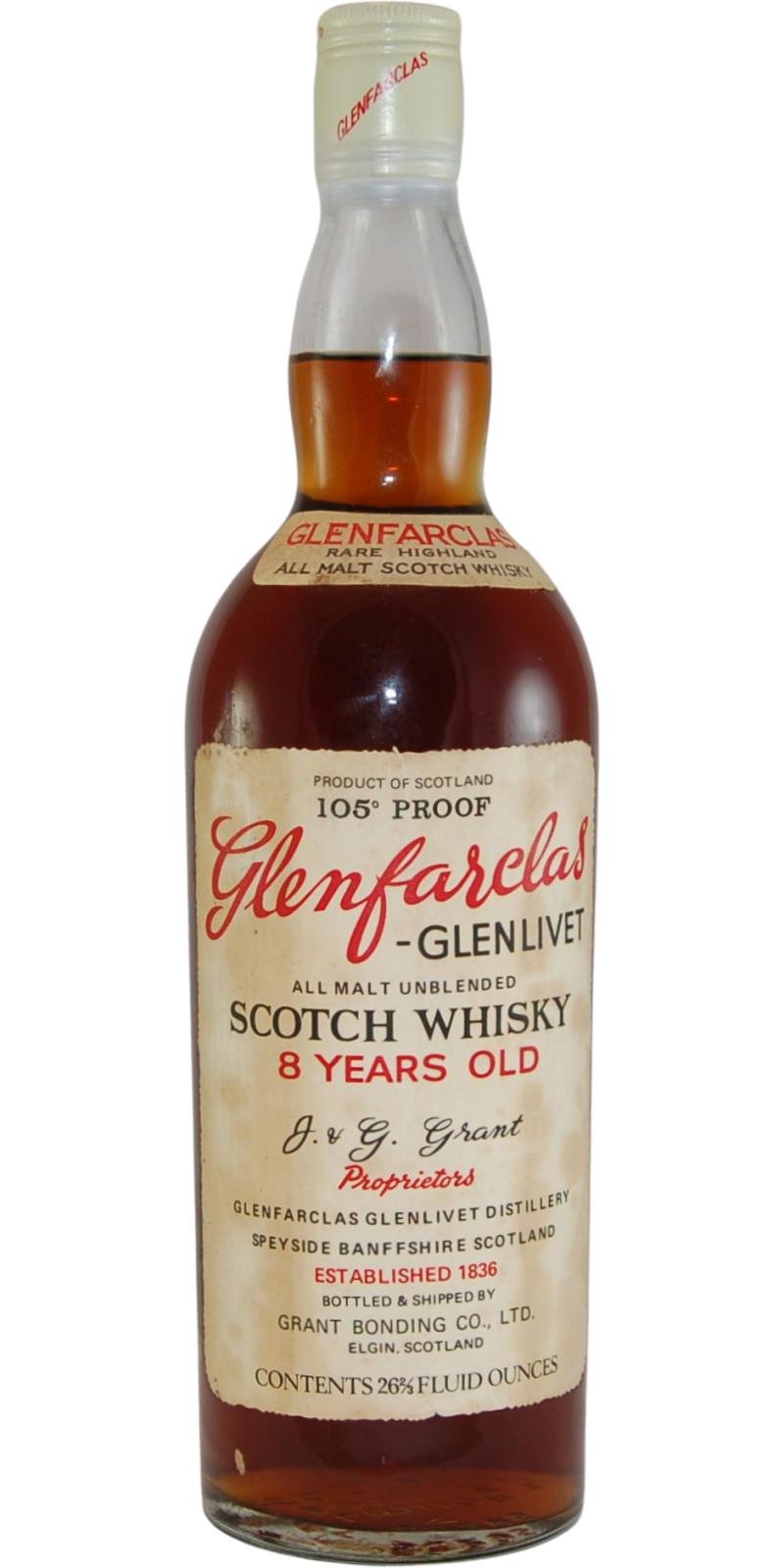 Glenfarclas 8 Year 105 Proof (c.&nbsp;1960s-1968)