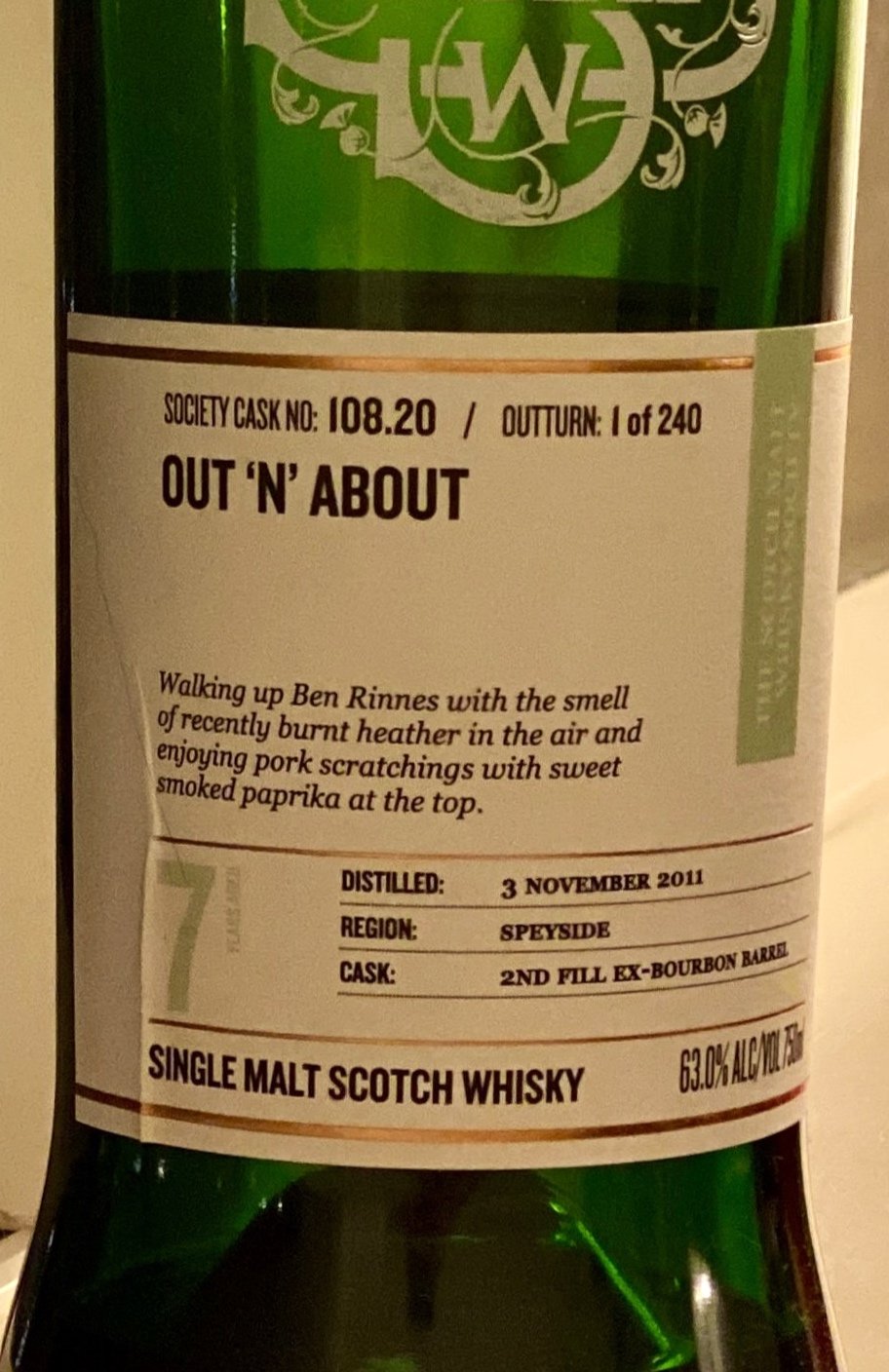 Allt-a-Bhainne 7 Year SMWS 108.20 “Out ’n’&nbsp;about”