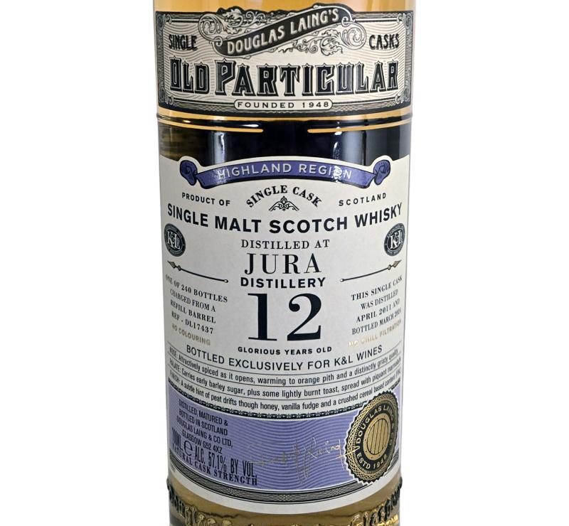 Jura 12 Year (2011), Douglas Laing Cask DL17437 for&nbsp;K&L