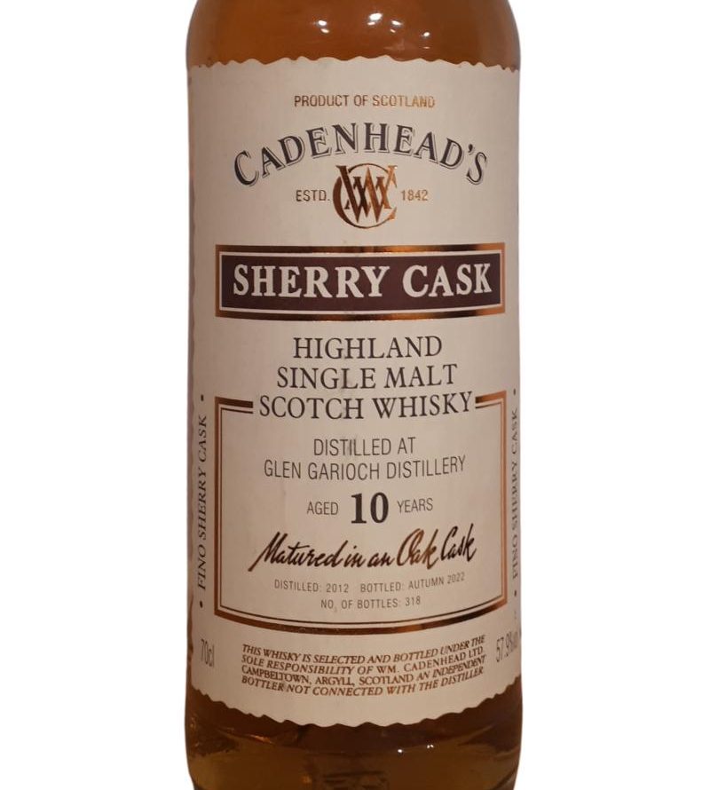 Glen Garioch 10 Year (2012), Cadenhead’s